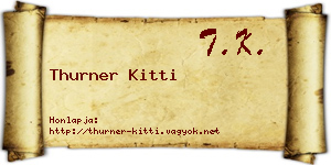 Thurner Kitti névjegykártya